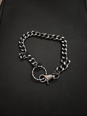 Men's Gunmetal Curb Chain Wallet Chain